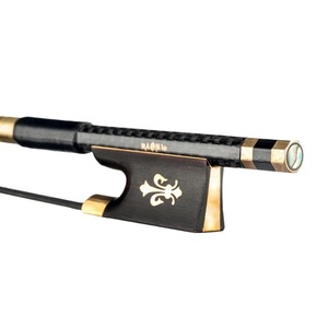 Lazo <span class=keywords><strong>de</strong></span> Violín <span class=keywords><strong>de</strong></span> fibra <span class=keywords><strong>de</strong></span> carbono trenzada con rana <span class=keywords><strong>de</strong></span> ébano, <span class=keywords><strong>pelo</strong></span> <span class=keywords><strong>de</strong></span> caballo blanco <span class=keywords><strong>de</strong></span> equilibrio 4/4 - Product Image 2