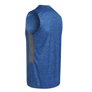PIHA SPORTS Men's <b>Workout</b> <b>Tank</b> <b>Tops</b> Sports Vest Sleeveless T-Shirt Muscle Bodybuilding Gym Fitness with Pocket 100% Cotton Solid - Product Image 2