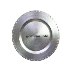 Assiette de chargement en métal, meilleure vente, abordable, meilleur sous-assiette, vaisselle décorative de mariage, plateau de service - Product Image 6