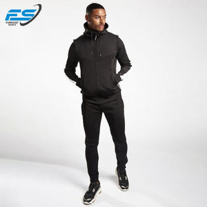 Survêtement à fermeture éclair personnalisé de haute qualité pour hommes, pantalon de survêtement de jogging en polaire XL à séchage rapide, ensemble de 2 pièces d'entraînement personnalisé avec impression contrastée et poches - Product Image 6