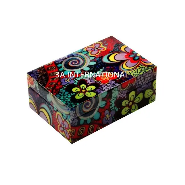 New Decorative Sticker Print Handcrafted Storage Box Women Jewellery and Accessories Containing Trinket Box At Low Price