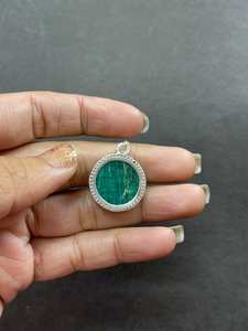 18X18mm verde esmeralda facetado cuarzo colgante 925 plata esterlina bisel ajuste hecho a mano cristiano encanto para regalo - Product Image 2