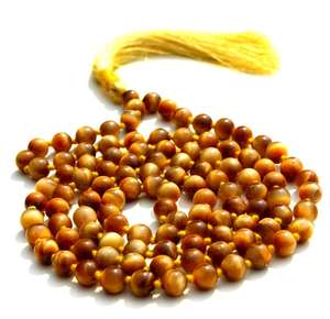 Collar Mala Anudado con Cuentas de Ojo de Tigre Unisex, Piedra de Cristal Curativa Natural para Yoga, Regalo Perfecto para Hombre y Mujer, 108 - Product Image 6