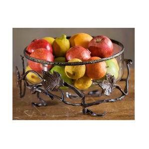Metal Wire Organizer Racks Stand 2 Tier Fruit Holder Wire Fruit <b>Basket</b> - Product Image 2