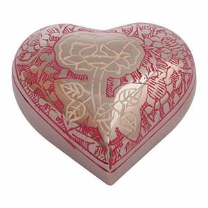 Meilleure vente de petite urne funéraire en forme de cœur métallique de haute qualité pour cendres humaines/fournitures funéraires - Product Image 3