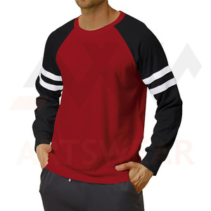 Camiseta de manga larga para hombre, sudadera informal ajustada a rayas de nuevo diseño, sudaderas bordadas con logotipo personalizado, 2022 - Product Image 2