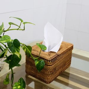 Vietnamese rattan tissue paper box storage baskets