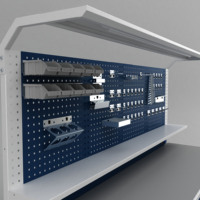 Armoire à outils de garage en acier laminé à froid robuste, OEM/ODM/OBM, revêtement en poudre, éclairage LED, protection IP44, garantie de 3 ans