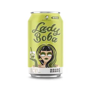 Lady Boba Taiwan 315Ml Instan, Minuman Teh Gelembung Matcha Di Taiwan