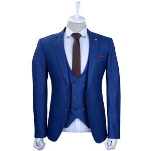 Dernier modèle Costume habillé bleu pour homme Dernier modèle Costume élite élégant de luxe pour homme Vente en gros bon marché - Product Image 1