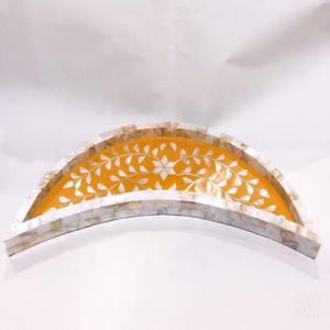 Bandeja de incrustaciones de madreperla con forma de media luna gris, bakhoor quemador de fregona, bandeja de incrustaciones de madreperla de lametierartz - Product Image 4