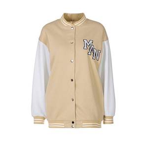 Venta al por mayor Streetwear cuero manga béisbol Letterman personalizado Varsity chaqueta para los hombres Casual cremallera chaqueta tejida chaqueta de trabajo - Product Image 6