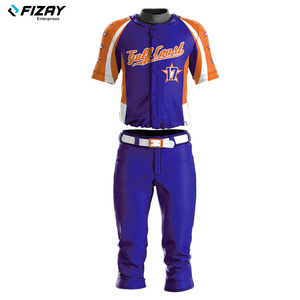 Uniforme de baseball personnalisable en polyester sublimé respirant et à séchage rapide, tailles variées, pour équipes adultes, avec nom d'équipe personnalisé - Product Image 4