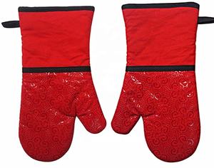 Guantes de Cocina y Porta Ollas Ecológicos de Algodón/Poliéster/Spandex con Estampado por Transferencia Térmica para Uso en Todas las Estaciones - Product Image 2
