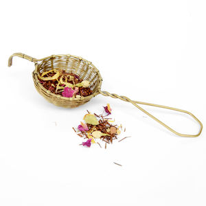 Silver Plated Metal Wire Hand Woven Tea <b>Strainer</b> Basket <b>With</b> Handle for Loose Leaf <b>Teapot</b> Filter Steeper Handmade - Product Image 6