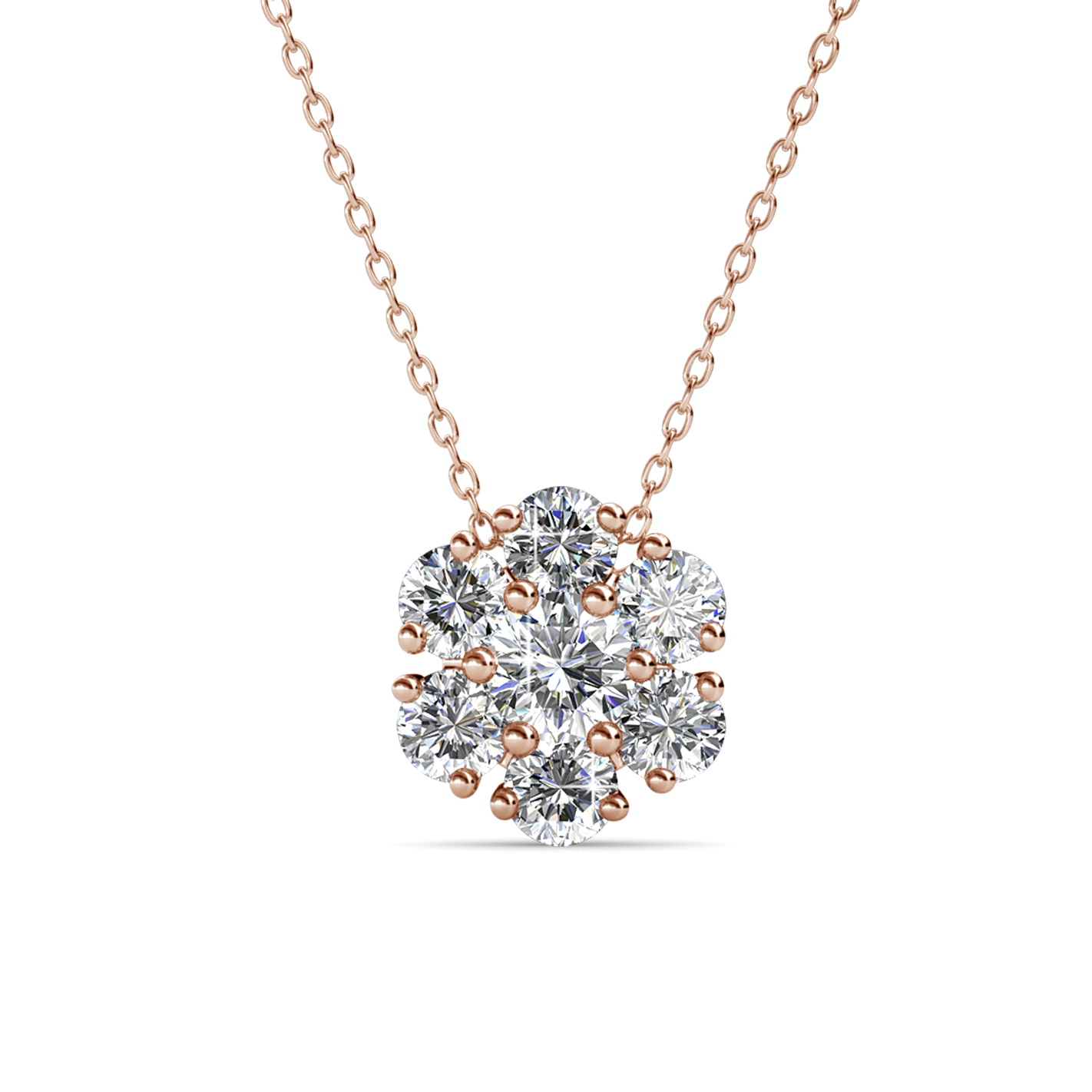 S925 With 18k Rose Gold Plated Luxury Brand Inspired Necklace