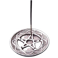 Brûleur d'encens rond en aluminium blanc HANDEI et porte-cône avec récupérateur de cendres pour aromathérapie et support Agarbatti
