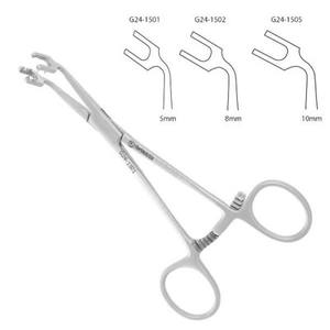 Ikuta Bone Clamp for Wires 2.0 mm Curved Straight Bone Fragment Forceps STAINLESS STEEL HIGH QUALITY VETERINARY SURGICAL INSTRUM - Product Image 1