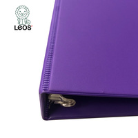 Carpeta de Anillas de Vinilo PVC de Colores Surtidos Leos, Carpeta de Anillas Resistente con 3 Anillas, Impresión de Logotipo Personalizado, Se Aceptan Tamaños Personalizados, Oficina/Escuela