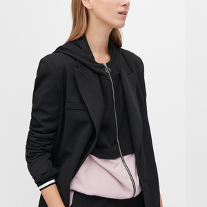 Nouveau style, dernière tendance pour femmes, sweats à capuche noirs personnalisés pour la gym, 100% coton - Product Image 6