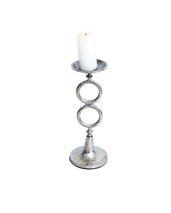 Handmade Brass Ring <b>Candlestick</b> Holder <b>Tall</b> Metal Stand for Home Decoration Creative Design by Brassworld India - Product Image 3