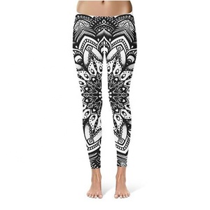 Women's High Waist Casual Woven Seamless Sublimation <b>Leggings</b> Breathable - Product Image 5