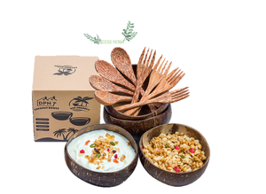 2025ชามกะลามะพร้าวเป็นมิตรต่อสิ่งแวดล้อมพร้อมโลโก้แกะสลักด้วยเลเซอร์สำหรับจับสลัดอาหารปั่น Vietnam-Eco2go โดยตรง - Product Image 6