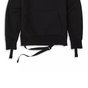 Sweat-shirts à capuche pour hommes, sur mesure, couleur noire, en coton pur, avec fermeture éclair, nouvelle conception, haute qualité, vente en gros OEM. - Product Image 6