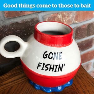 Custom logo Hot Coffee Mug 445ml Ceramic <strong>Fishbowl</strong> Shaped Mug Creative Gift Cup - Product Image 2