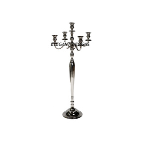 Wholesale Best Quality Designer Crystal Candle Stand Luxury Aluminum Metal <b>Candelabra</b> for Wedding and Christmas Decorations - Product Image 1