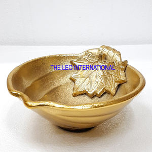 Green <b>Enamel</b> Color Best Quality Metal Decorative Fruit <b>Bowl</b> Handmade Silver Nickel Finished Aluminum Metal - Product Image 2