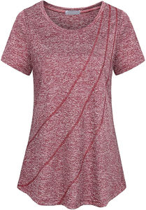 Camiseta de calidad para mujer, ropa de tela tejida, con logotipo personalizado, venta al por mayor - Product Image 2