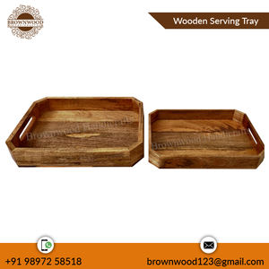Bandeja para servir de madera de mango macizo, cuenco de madera rústico hecho a mano para el hogar, comedor, cocina, decoración, para ensaladas, frutas o aperitivos - Product Image 4