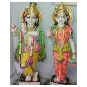 Statue de dieu en marbre, seigneur Radha Krishna, - Product Image 1