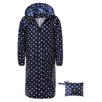 Imperméable à pois pour adulte, tenue longue de Style coréen, imperméable, avec capuche, idéale pour le voyage