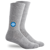 Chaussettes de sport pour hommes, personnalisées avec votre logo, antidérapantes, chaussettes décontractées avec une moitié en tissu éponge sous le pied pour les sports actifs