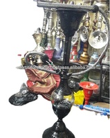 Chicha arabe de style égyptien en acier inoxydable avec finition laquée, un seul tuyau et un design durable