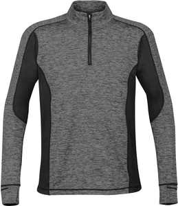 Jersey ligero de Otoño de manga larga con cremallera para hombre, chaqueta de Yoga elástica de entrenamiento de patrón sólido con orificio para el pulgar - Product Image 4