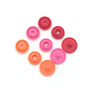 Attaches à pression en plastique, rond, coloré, sans couture, 100 pièces, bouton-poussoir pour vêtement - Product Image 3