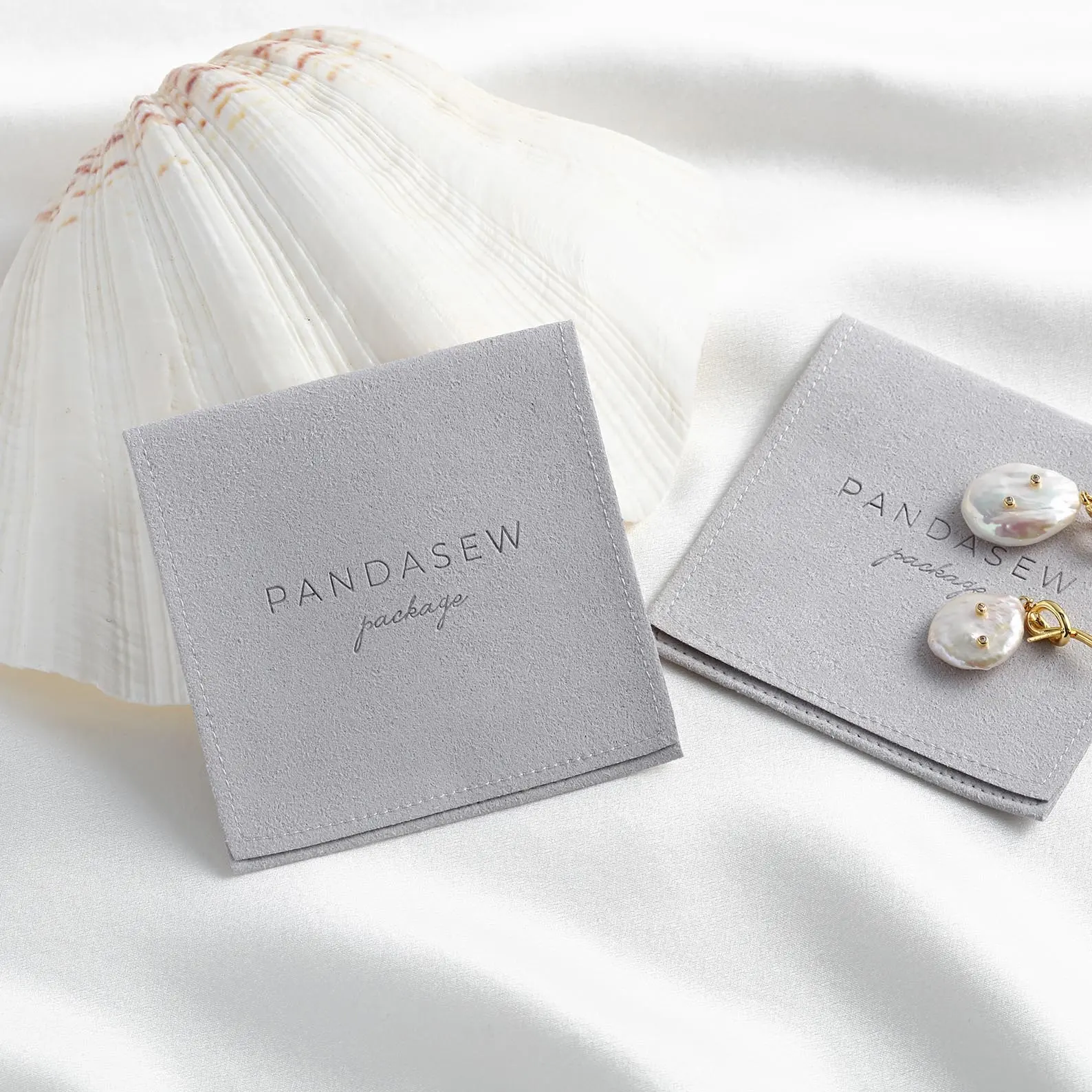 Pandasew pulseira personalizada, impressão quente de estampa pulseira embalagem jóias bolsa de envelope de presente de microfibra saco