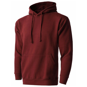 เสื้อมีฮู้ดผ้าซาตินมีฮู้ดแบบสวมหัวมีสไตล์แสนสบายเนื้อผ้าคอตตอนสีแดงเข้มมีสไตล์6XL ป้องกันการหดตัวสูงสุด - Product Image 1