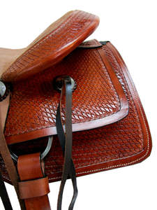 Selle anglaise en cuir véritable de qualité supérieure pour Ranch Horse Western Roping Différentes tailles 14-18 \ "Plusieurs couleurs disponibles - Product Image 3