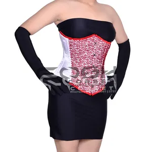 COSH CORSET Under Bust Real Steel Boned High Quality Red White Satin Corset Fashion And Valentine Wear Satin Corset Vendors