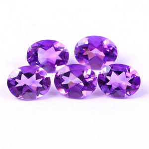 Trending 3X5 MM Loose Faceted Purple Oval Amethyst Gemstone Natural Birthstone para febrero para joyería - Product Image 4