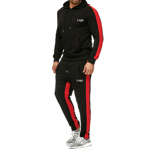 Survêtement bleu foncé à capuche pull lourd survêtement écologique à bretelles Jogging Fitness bas actifs pour la vente de saison d'hiver - Product Image 3