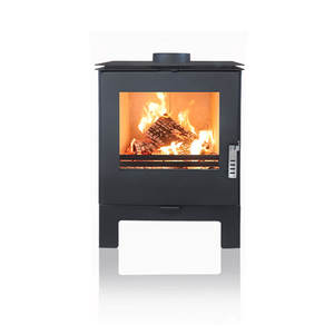 Elegant Design <b>Black</b> Color 5 kw Nominal Heat Efficiency Wood Burning <b>Fireplaces</b> Stove - Product Image 1