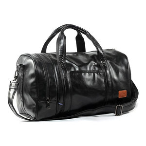 Bolso de viaje de piel auténtica de gran capacidad para hombre y mujer, bolsa de hombro de piel de vaca suave, informal, para viaje, fin de semana - Product Image 1