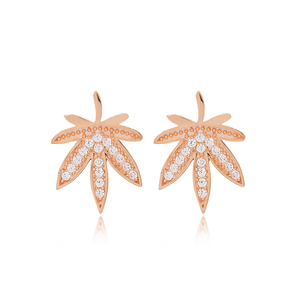 Boucles d'oreilles minimalistes en forme de feuille, pendentifs épais, breloque, Design minimaliste, vente en gros, bijoux en argent Sterling 925 - Product Image 2