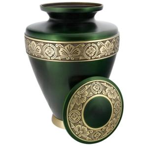 Urnas de cremación para adultos, urnas funerarias de oro y Negro púrpura, grabado Milano, Metal conmemorativo, latón/aluminio - Product Image 6