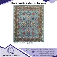 Tapis en laine noué à la main de conception tibétaine moderne de luxe ensembles de tapis pour salles à manger prix de gros du fournisseur indien QNS